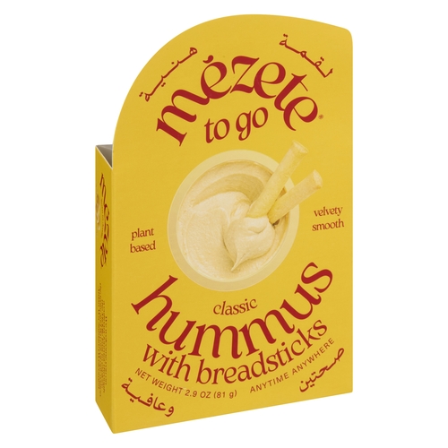 Mezete To Go Hummus with Breadsticks - Classic 81g, 1 Each
