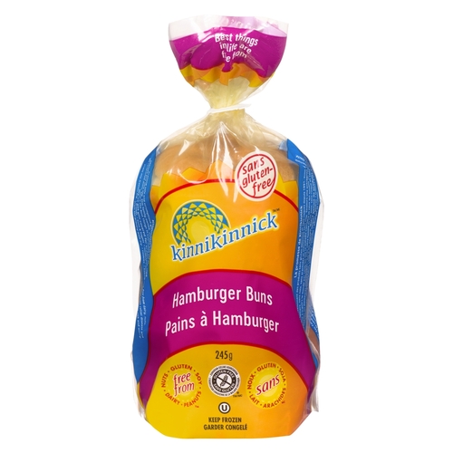 Kinnikinnick - Hamburger Buns - Gluten Free 244g, 1 Each