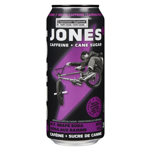 Jones Caffeine + Cane Sugar - M.F. Grape Soda 473ml