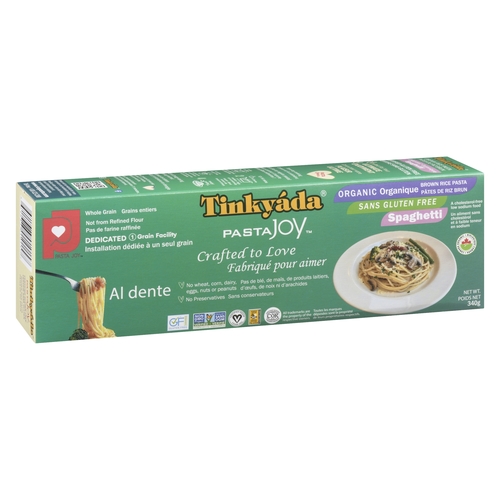 Tinkyada Pasta Joy - Organic Brown Rice Gluten Free Pasta - Spaghetti 340g, 1 Each