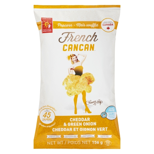 French Cancan Popcorn - Cheesy Pop Cheddar & Green Onion 156g, 1 Each