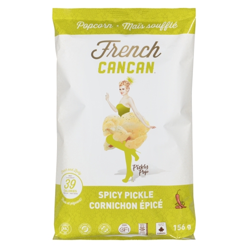 French Cancan Popcorn - Pickly Pop Spicy Pickle 156g, 1 Each