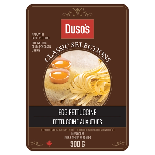 Duso's - Fresh Pasta - Classic Selections - Egg Fettuccine 300g, 1 Each