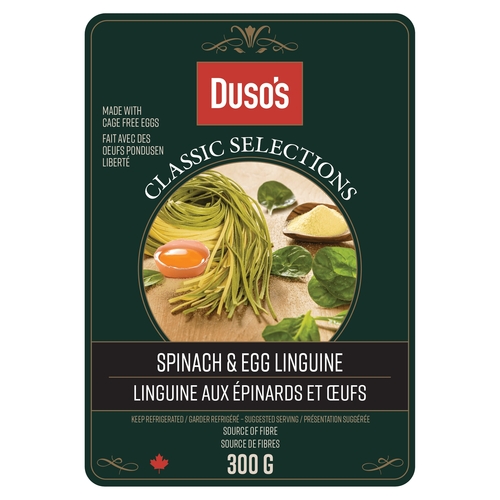 Duso's - Fresh Pasta - Classic Selections - Spinach & Egg Linguine 300g, 1 Each