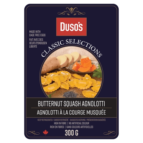 Duso's - Fresh Pasta - Classic Selections - Butternut Squash Agnolotti 300g, 1 Each