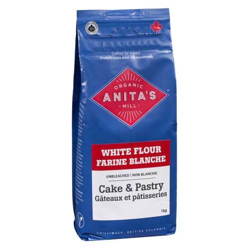 Anita's Organic Mill - White Flour - Cake & Pastry - Unbleached 1kg, 1 Each