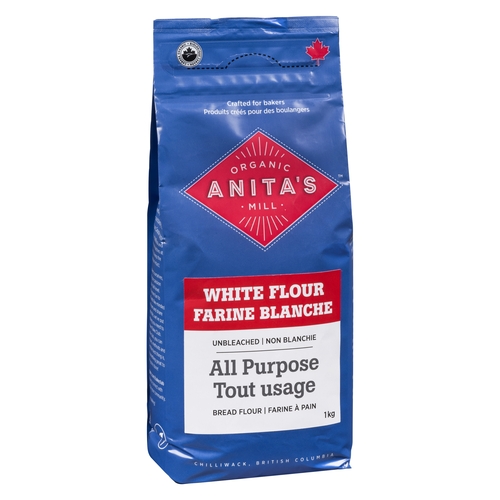 Anita's Organic Mill - White Flour - All Purpose - Unbleached 1kg, 1 Each