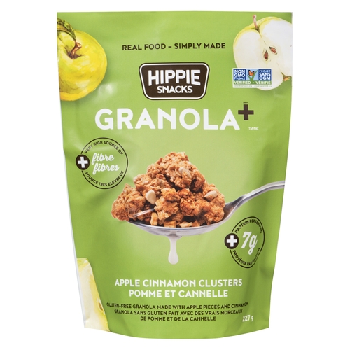 Hippie Snacks - Granola+ Clusters - Apple Cinnamon 227g, 1 Each