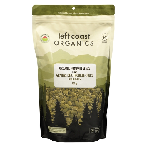 Left Coast Organics - Organic Pumpkin Seeds - Raw 700g, 1 Each