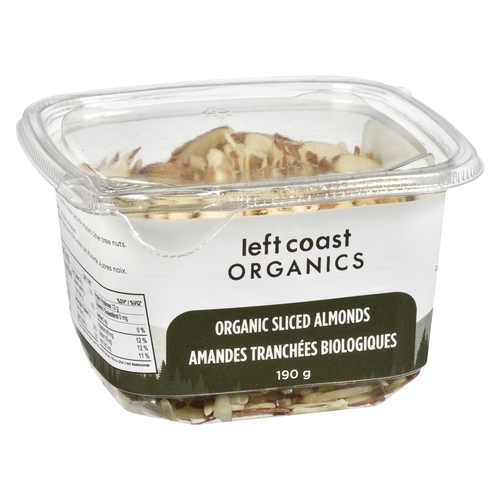 Left Coast Organics - Organic Sliced Almonds 190g, 1 Each