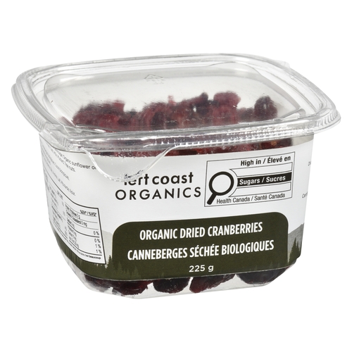 Left Coast Organics - Organic Dried Cranberries 225g, 1 Each