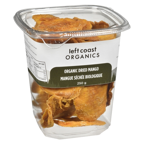 Left Coast Organics - Organic Dried Mango 250g, 1 Each