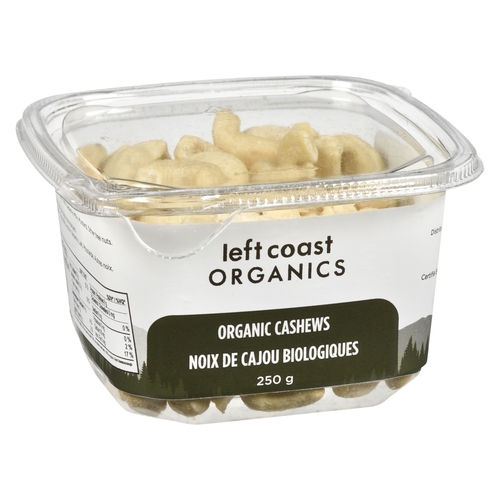 Left Coast Organics - Organic Cashews 250g, 1 Each