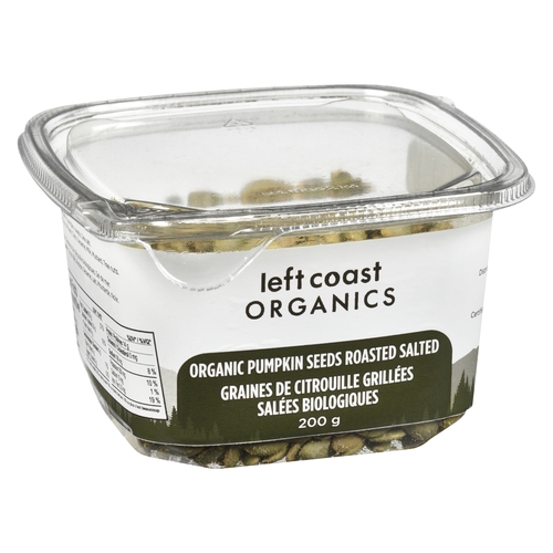 Left Coast Organics - Organic Pumpkin Seeds - Roasted Salted 200g