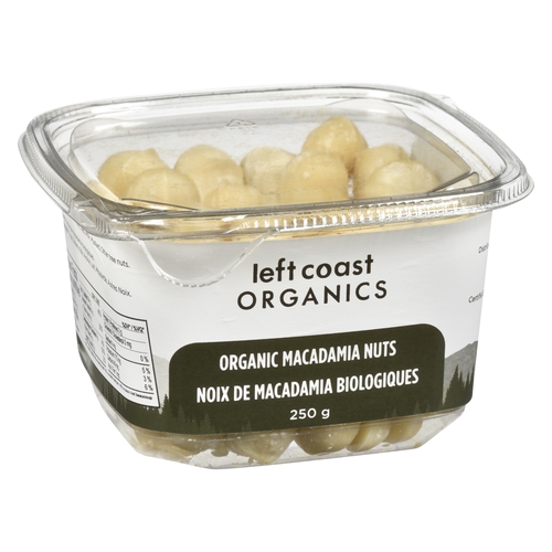 Left Coast Organics - Organic Macadamia Nuts 250g, 1 Each