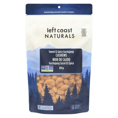 Left Coast Naturals - Sweet & Spicy Gochujang Cashews 125g, 1 Each