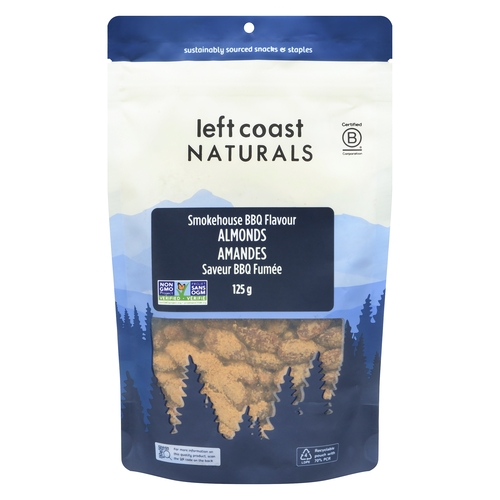 Left Coast Naturals - Smokehouse BBQ Flavour Almonds 125g, 1 Each