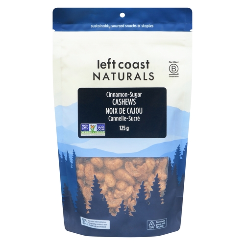 Left Coast Naturals - Cinnamon Sugar Cashews 125g