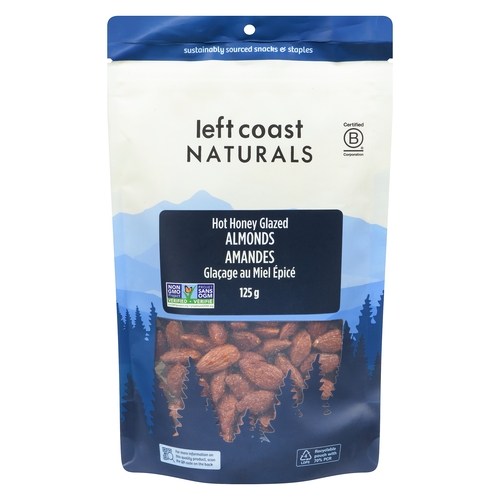 Left Coast Naturals - Hot Honey Glazed Almonds 125g, 1 Each