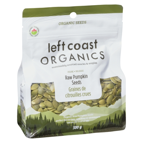 Left Coast Organics - Organic Pumpkin Seeds - Raw 300g, 1 Each