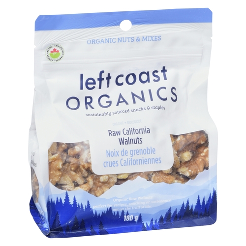 Left Coast Organics - Organic California Walnuts - Raw 180g, 1 Each