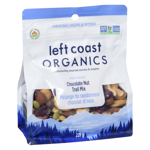 Left Coast Organics - Organic Chocolate Nut Trail Mix 225g, 1 Each