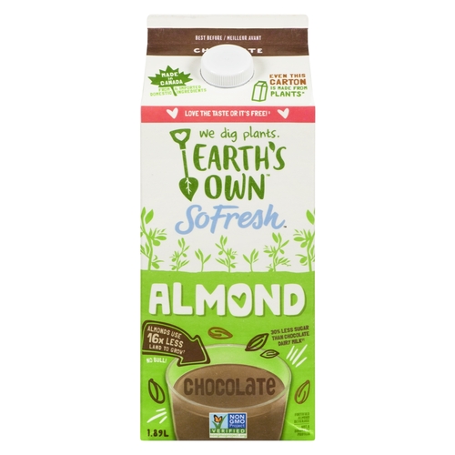 Earth's Own - Fortified Almond Beverage - Chocolate 1.89l, 1 Each