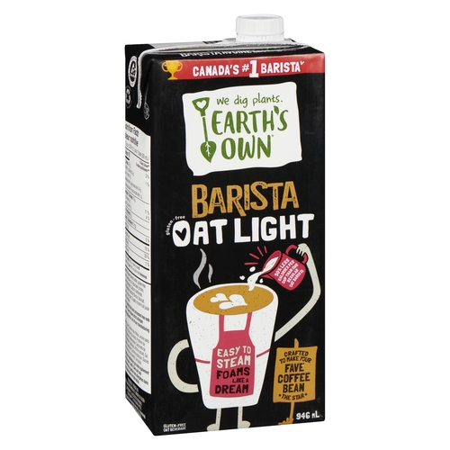 Earth's Own - Gluten-free Oat Beverage - Barista Oat Light 946ml