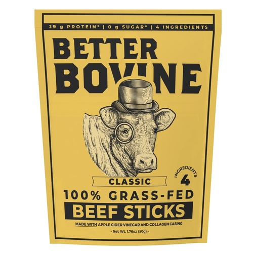 Better Bovine 100% Grass-Fed Beef Sticks - Classic 50g, 1 Each