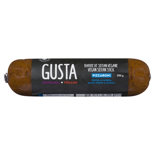 Gusta - Vegan Seitan Stick Pizzaroni - Black Pepper & Paprika 200g, 1 Each