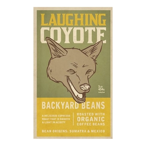 Backyard Beans Coffee Co. - Laughing Coyote - Organic Espresso Coffee Beans 454g