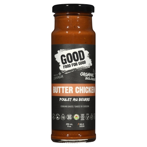 Good Food for Good - Organic Cooking Sauce - Butter Chicken - Mild 250ml, 1 Each