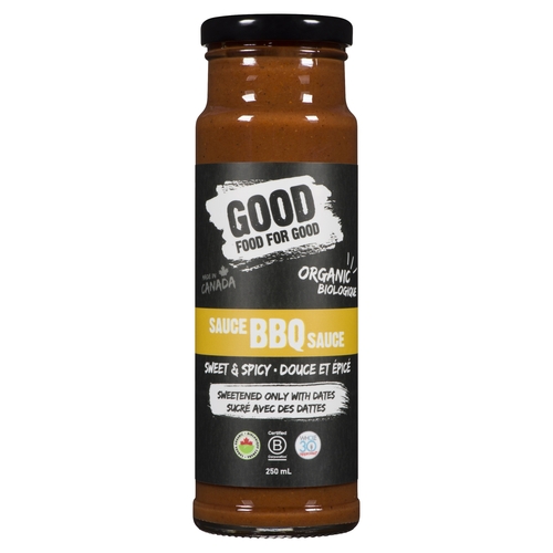 Good Food For Good - Organic BBQ Sauce - Sweet & Spicy 250m, 1 Each