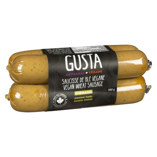 Gusta - Vegan Wheat Sausage - Germaine • Smoked Onions 4's 350g, 1 Each