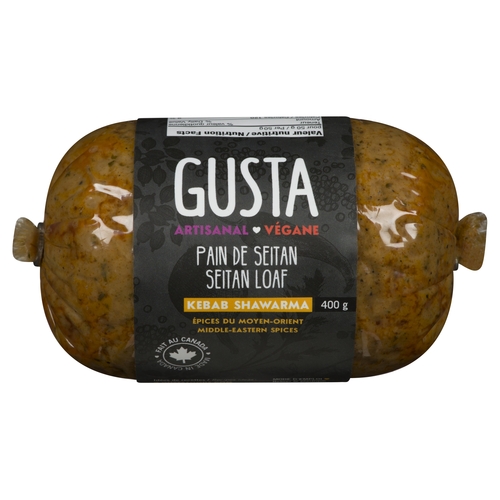 Gusta - Seitan Loaf Kebab Shawarma - Middle-Eastern Spices 400g, 1 Each
