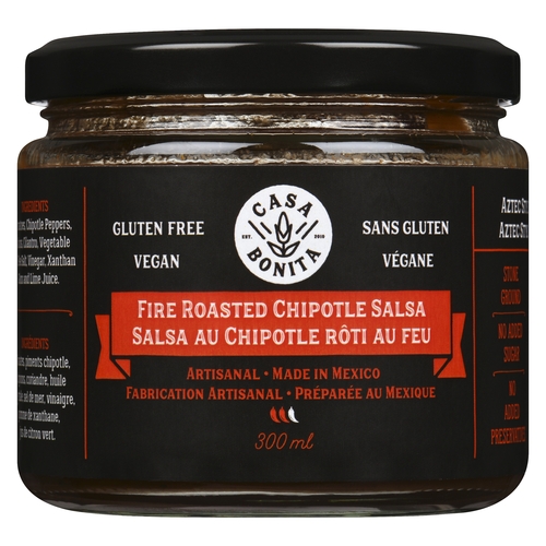 Casa Bonita - Artisanal Salsa - Fire Roasted Chipotle 300ml, 1 Each