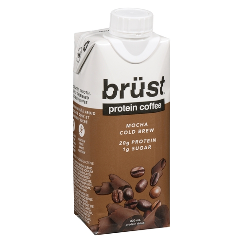 Brust Protein Coffee Drink - Mocha Cold Brew 330ml, 1 Each