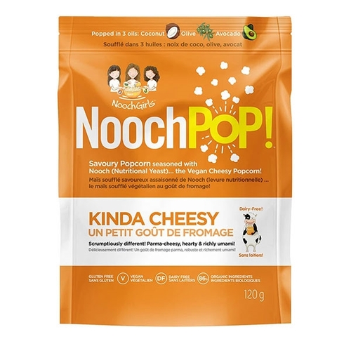 NoochPop! - Savoury Popcorn - Kinda Cheesy 120g, 1 Each