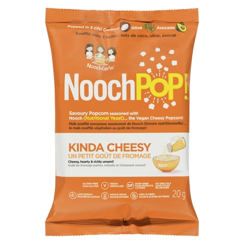 NoochPOP! Savoury Popcorn - Kinda Cheesy 20g, 1 Each
