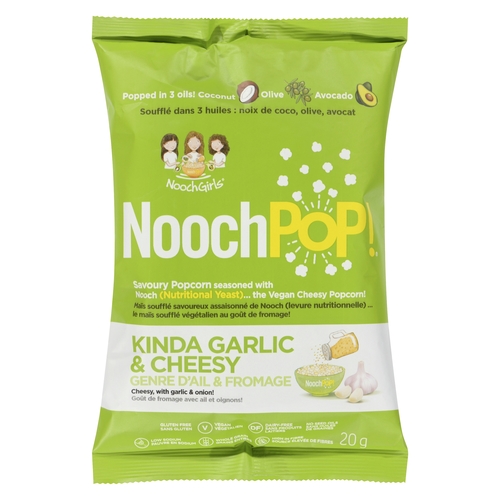 NoochPOP! - Savoury Popcorn - Kinda Garlic & Cheesy 20g, 1 Each