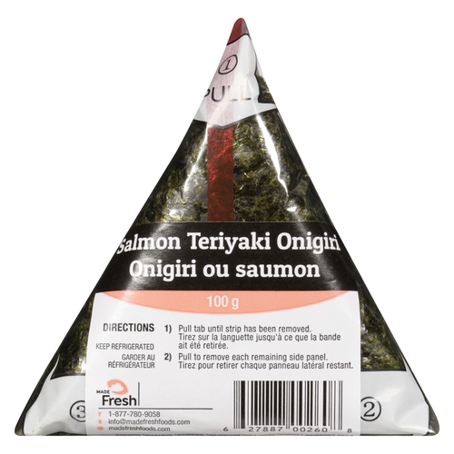 MadeFresh - Salmon Teriyaki Onigiri 100g, 1 Each