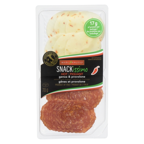 Marc Angelo - Snackissimo - Genoa Salami & Provolone Cheese 70g, 1 Each