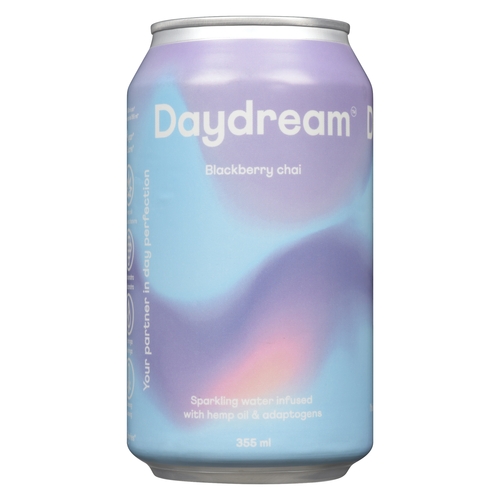 Daydream - Sparkling Water Infused With Hemp Oil & Adaptogens - Blackberry Chai 355ml, 1 Each