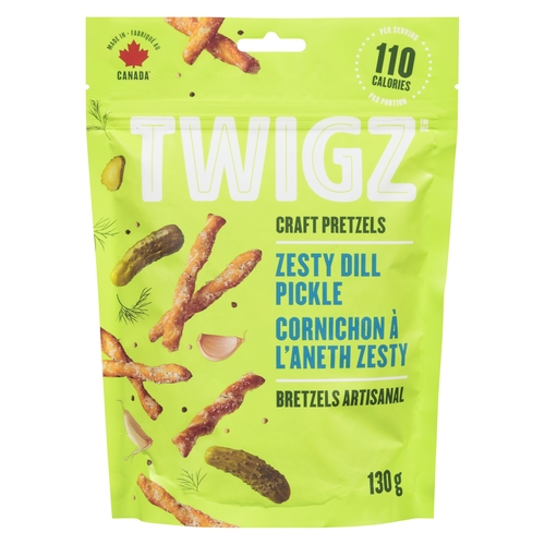 Twigz - Craft Pretzels - Zesty Dill Pickle 130g, 1 Each