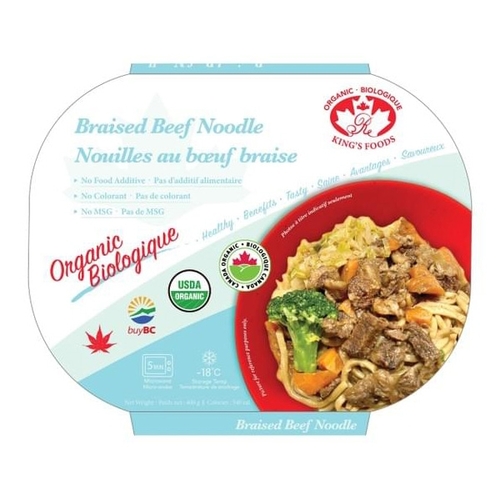 King's Organic Foods - Braised Beef Noodle 400g, 1 Each