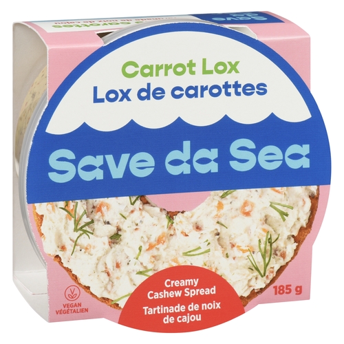 Save da Sea - Creamy Cashew Spread - Vegan Carrot Lox 185g, 1 Each