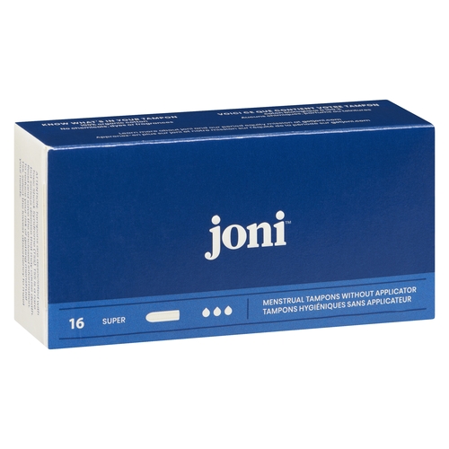 Joni - Menstrual Tampons without Applicator - Super 16pk, 1 Each