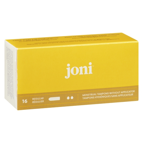 Joni - Menstrual Tampons without Applicator Regular 16pk, 1 Each