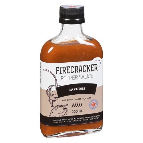 Firecracker Pepper Sauce - Hot Sauce - Bazodee 200ml, 1 Each
