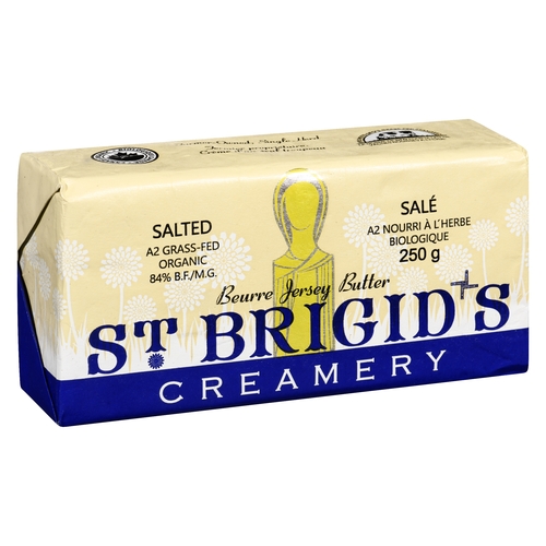 St Brigid's Creamery - Organic Grass-fed Jersey Butter - Salted 250g, 1 Each